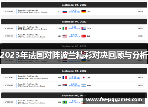 2023年法国对阵波兰精彩对决回顾与分析