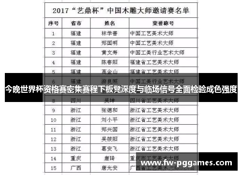 今晚世界杯资格赛密集赛程下板凳深度与临场信号全面检验成色强度 今晚世界杯资格赛密集赛程下板凳深度与临场信号全面检验成色强度